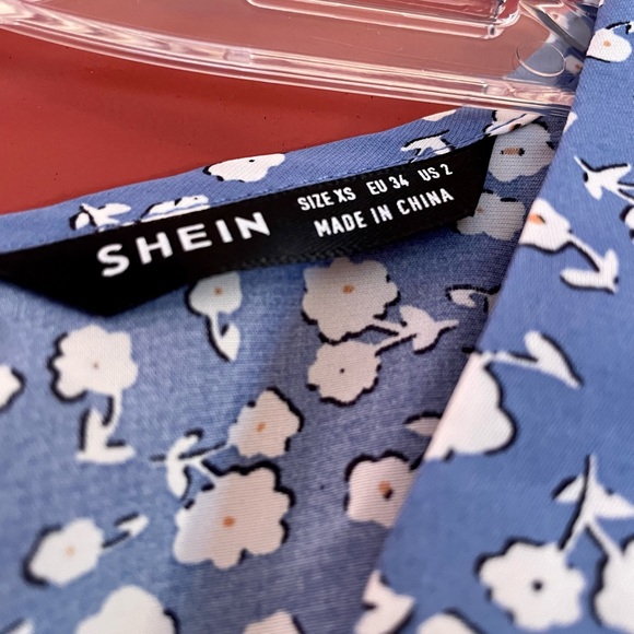 Blue Shein Floral Ruffle Dress - Picture 6 of 10